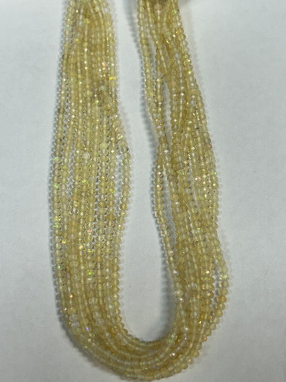 Opal, Ethiopian Opal Faceted Round 3-4mm