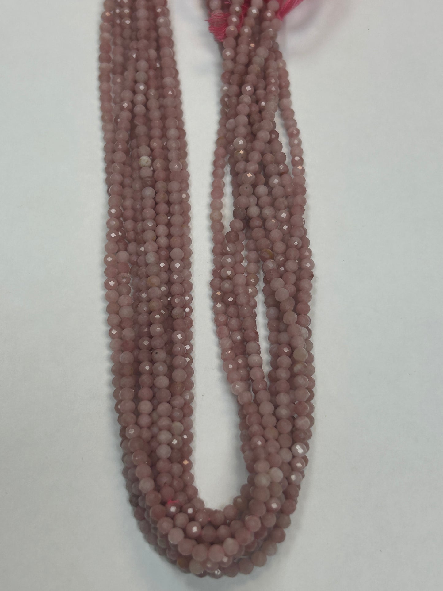 Opal, Pink Opal Round Faceted 3-4mm