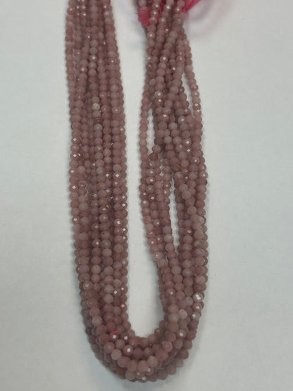 Opal, Pink Opal Round Faceted 3-4mm
