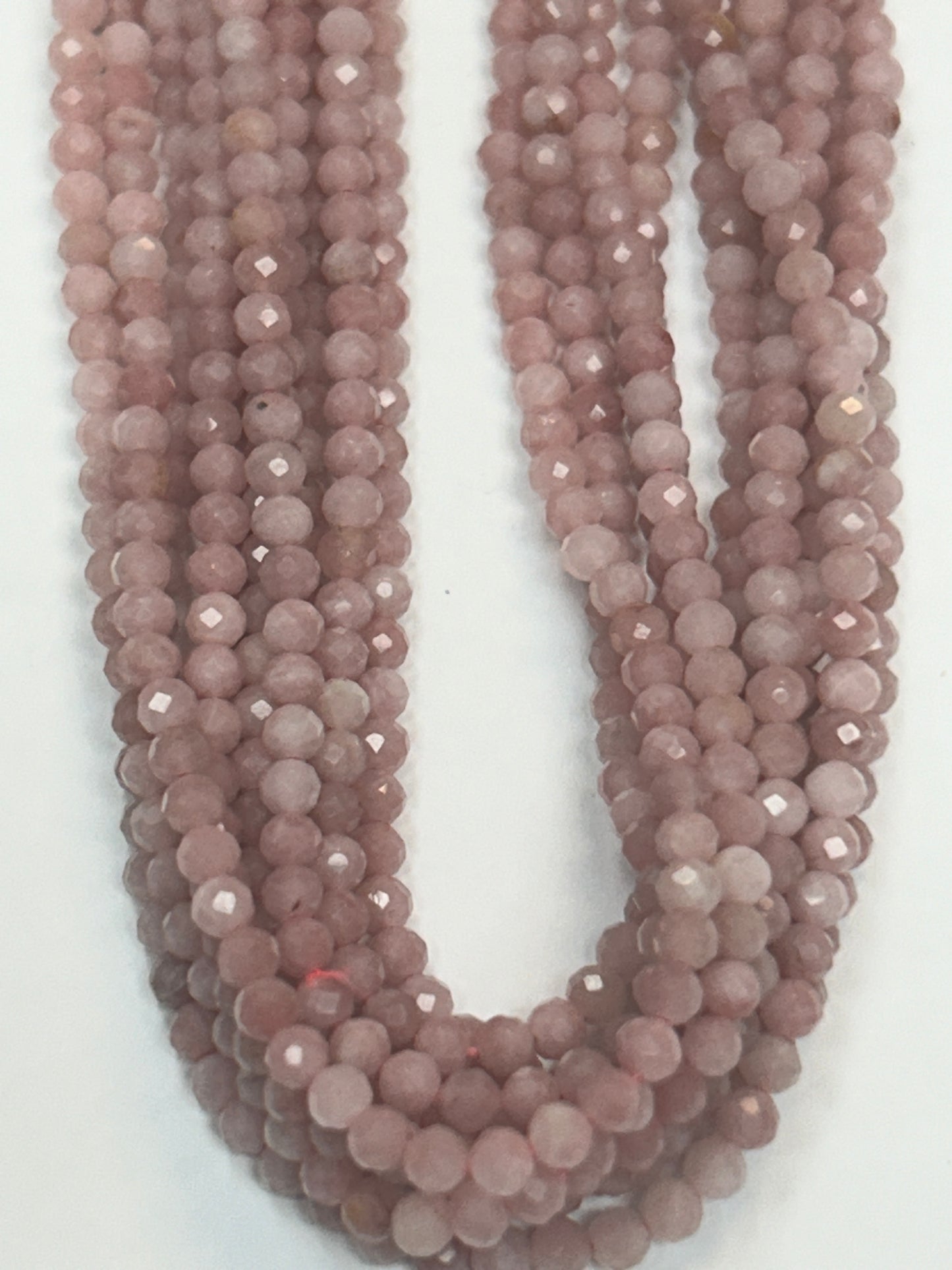 Opal, Pink Opal Round Faceted 3-4mm