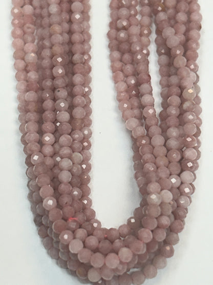 Opal, Pink Opal Round Faceted 3-4mm