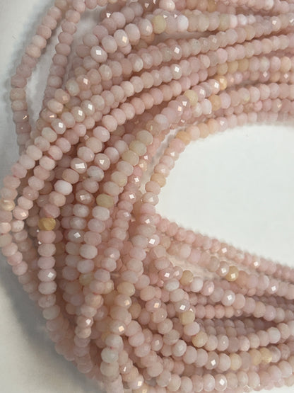 Opal, Pink Opal Round Faceted 3-4mm