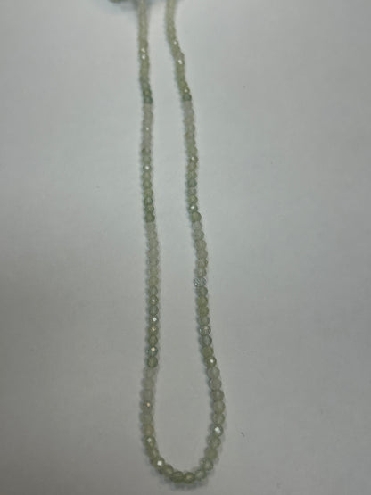 Prehnite Beads Faceted Round 3-4MM