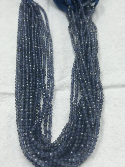 Iolite Natural Faceted Round 3-4mm