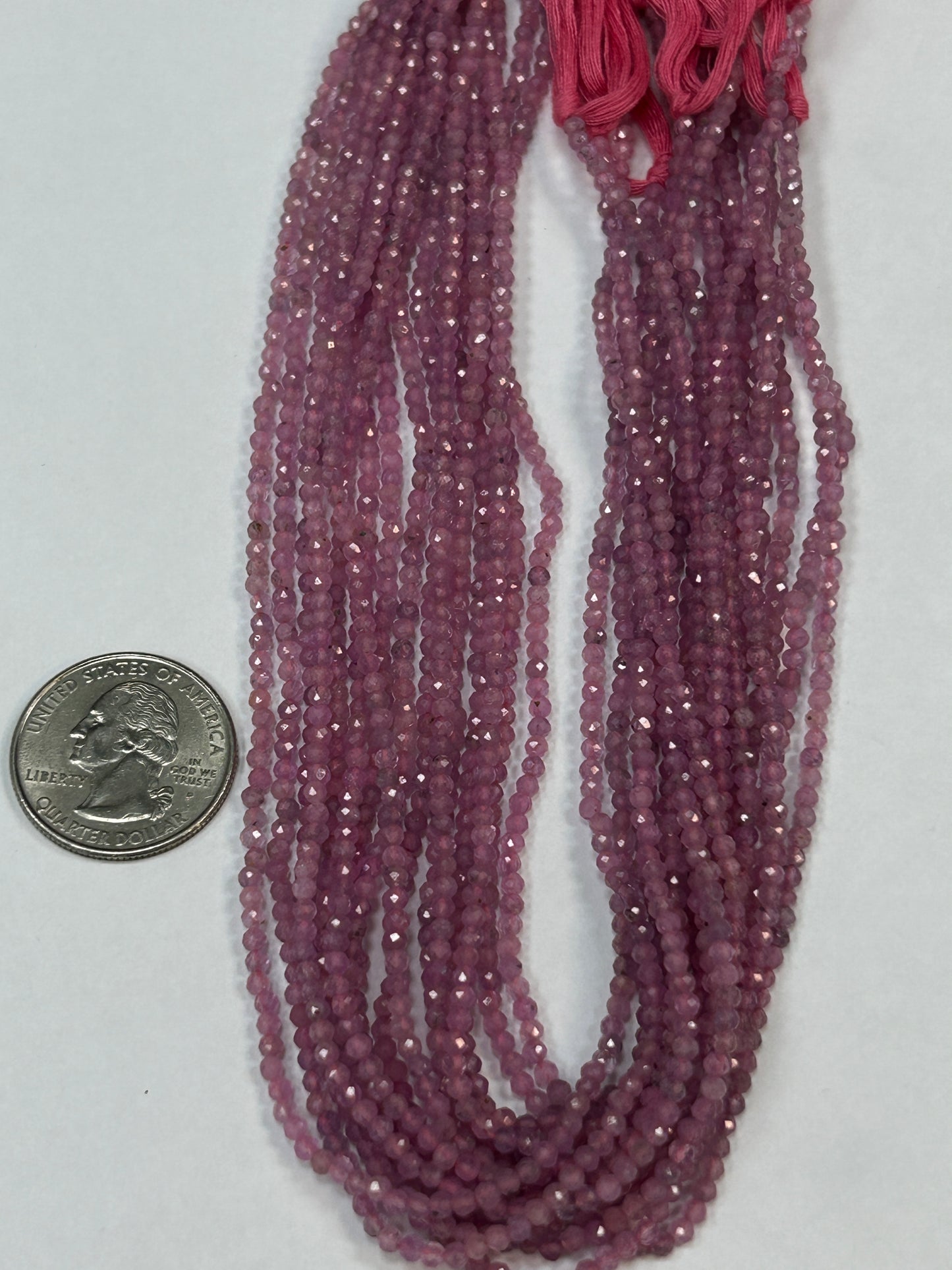 Sapphire, Pink Sapphire Natural Faceted Round 3-4mm