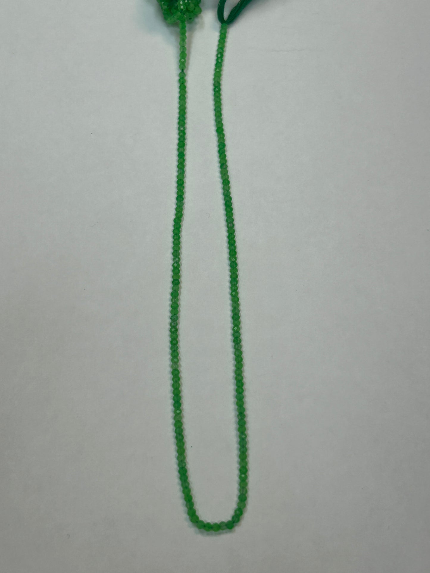 GREEN STONE ROUND FACETED 2-3mm