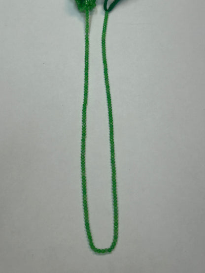 GREEN STONE ROUND FACETED 2-3mm