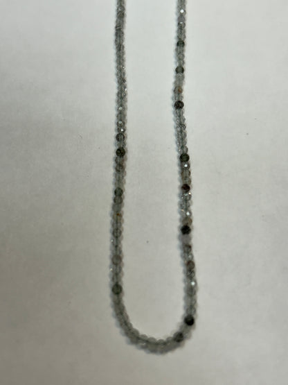 GREEN ROUTILATED QUARTZ ROUND FACETED 2-3mm