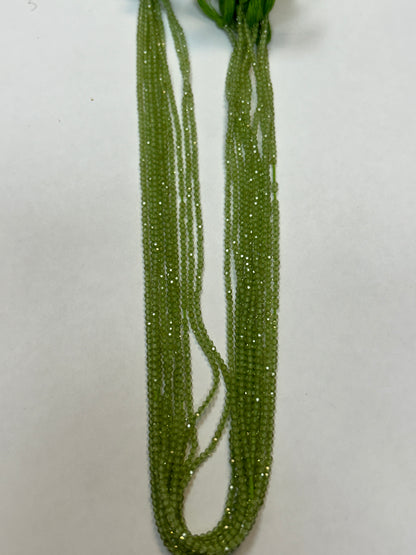 PERIDOT ROUND FACETED 2-3mm