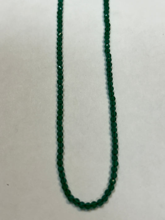 Onyx, GREEN ONYX ROUND FACETED 2-3mm