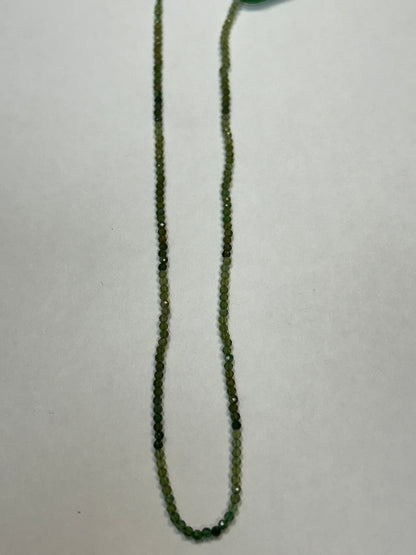 Tourmaline, GREEN TOURMALINE ROUND FACETED 2-3mm