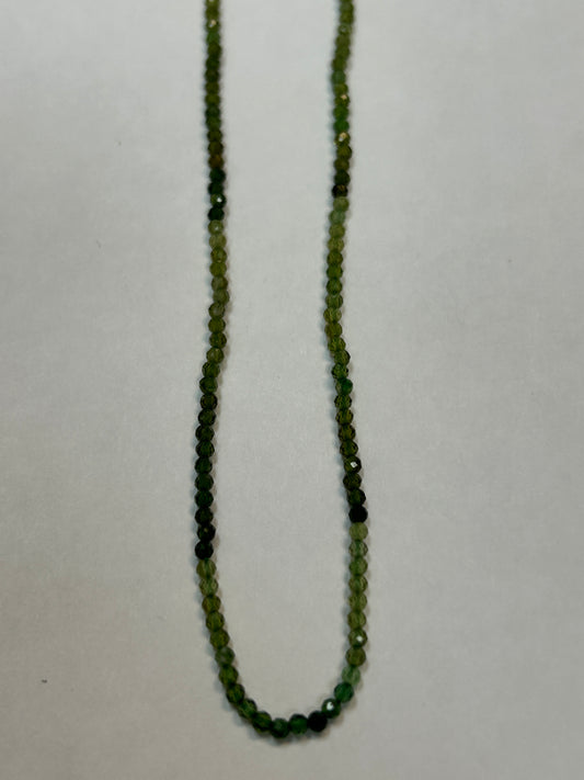Tourmaline, GREEN TOURMALINE ROUND FACETED 2-3mm
