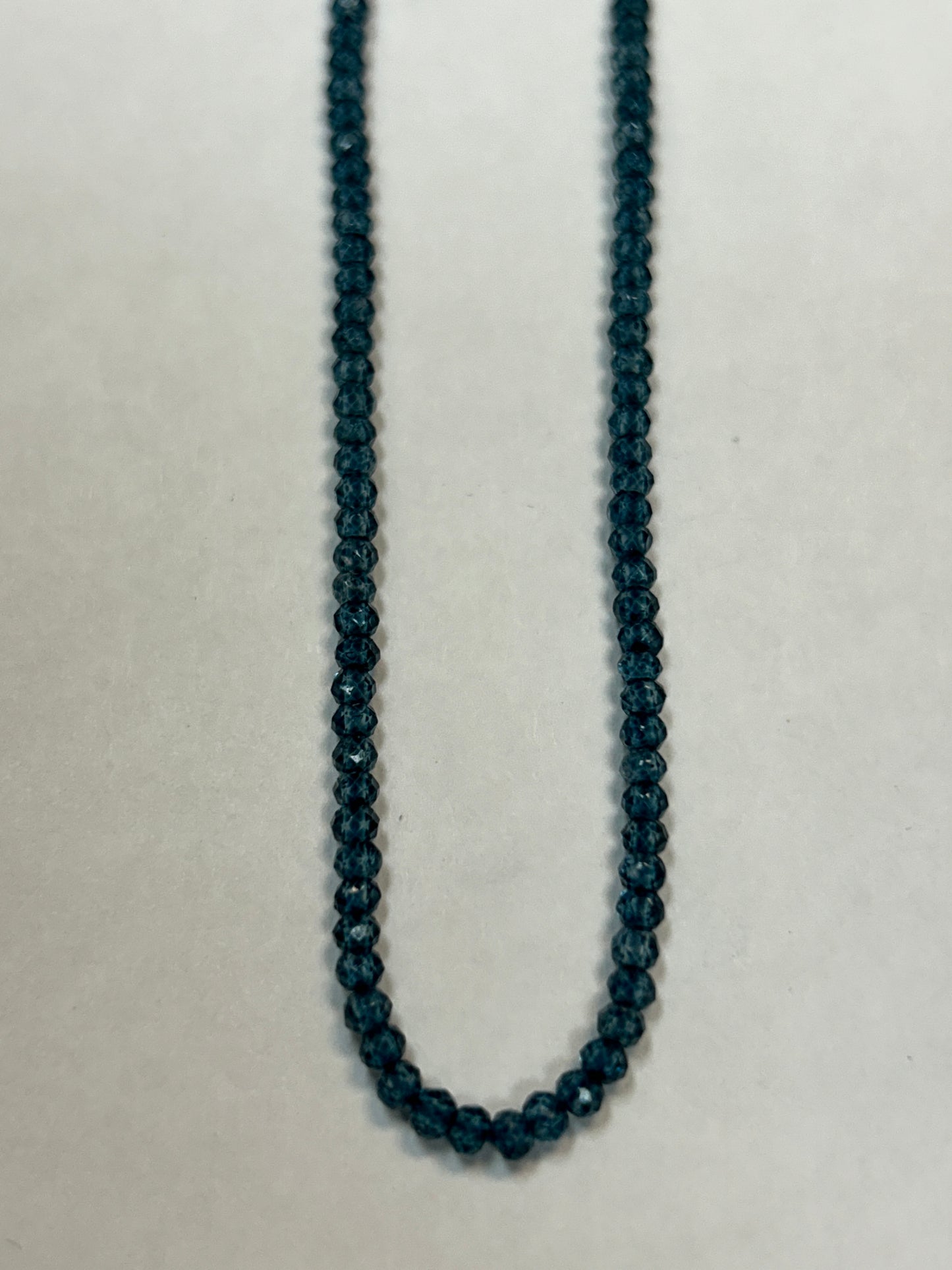 Quartz, LONDON BLUE COATED QUARTZ  ROUND FACETED 3-4MM