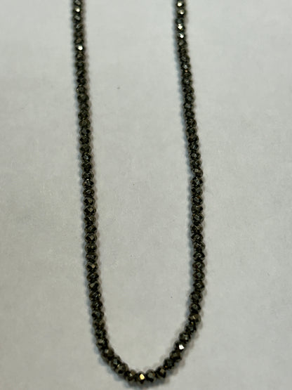PYRITE ROUND FACETED 2-3mm