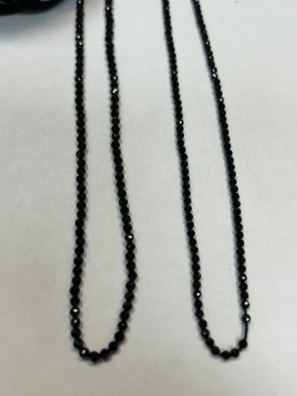 Spinel, BLACK SPINEL ROUND FACETED 2-2.50 MM