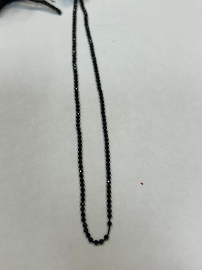 Spinel, BLACK SPINEL ROUND FACETED 2-2.50 MM