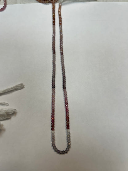 SPINEL, MULTI SPINEL ROUND FACETED 2-3mm