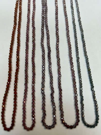 SPINEL, MULTI SPINEL ROUND FACETED 2-3MM