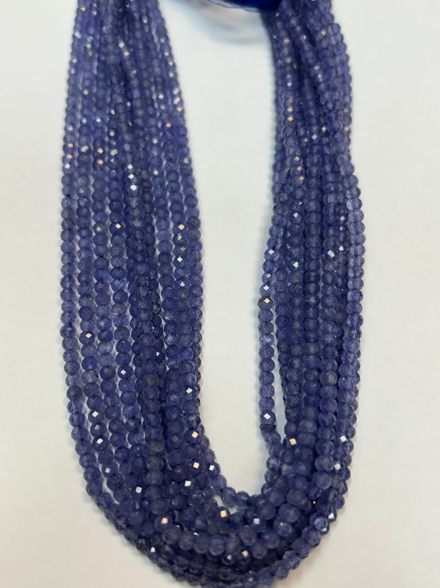TANZANITE ROUND FACETED 3-4MM