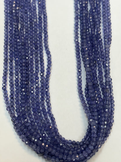 TANZANITE ROUND FACETED 2-3mm