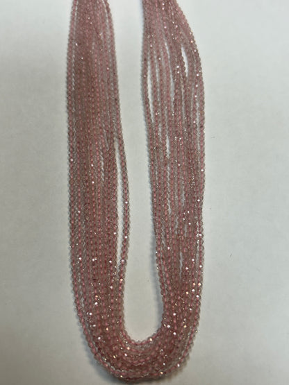 Aquamarine, MORGANITE AQUMARINE ROUND FACETED 2-3mm