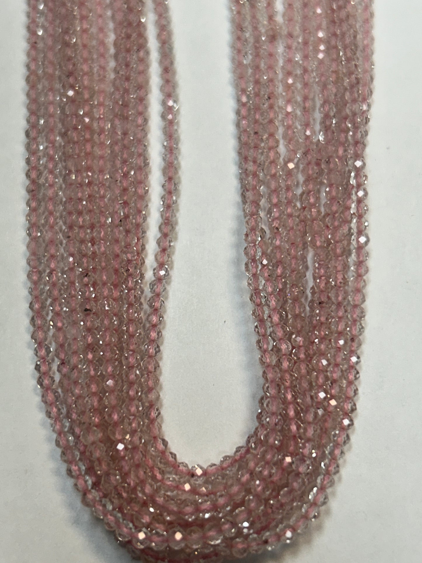 Aquamarine, MORGANITE AQUMARINE ROUND FACETED 2-3mm