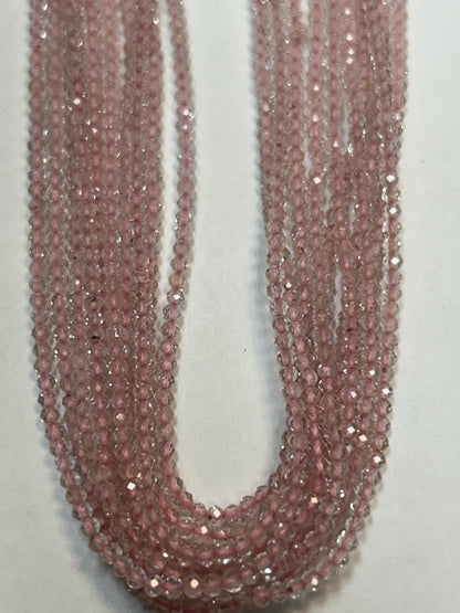 Aquamarine, MORGANITE AQUMARINE ROUND FACETED 2-3mm