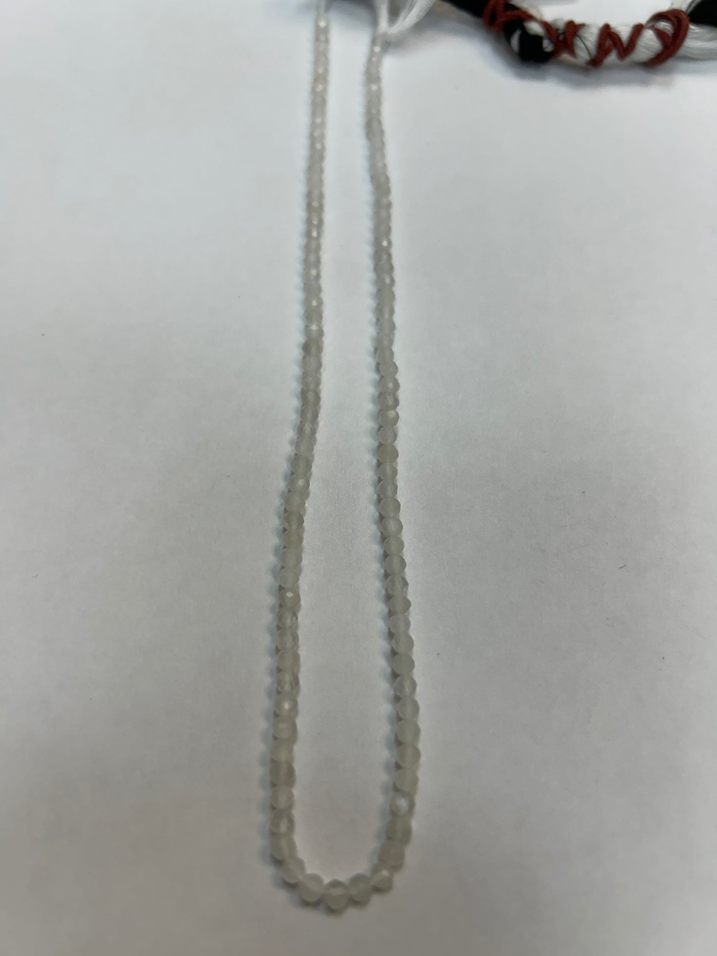 Moonstone White Round Faceted 3-4mm