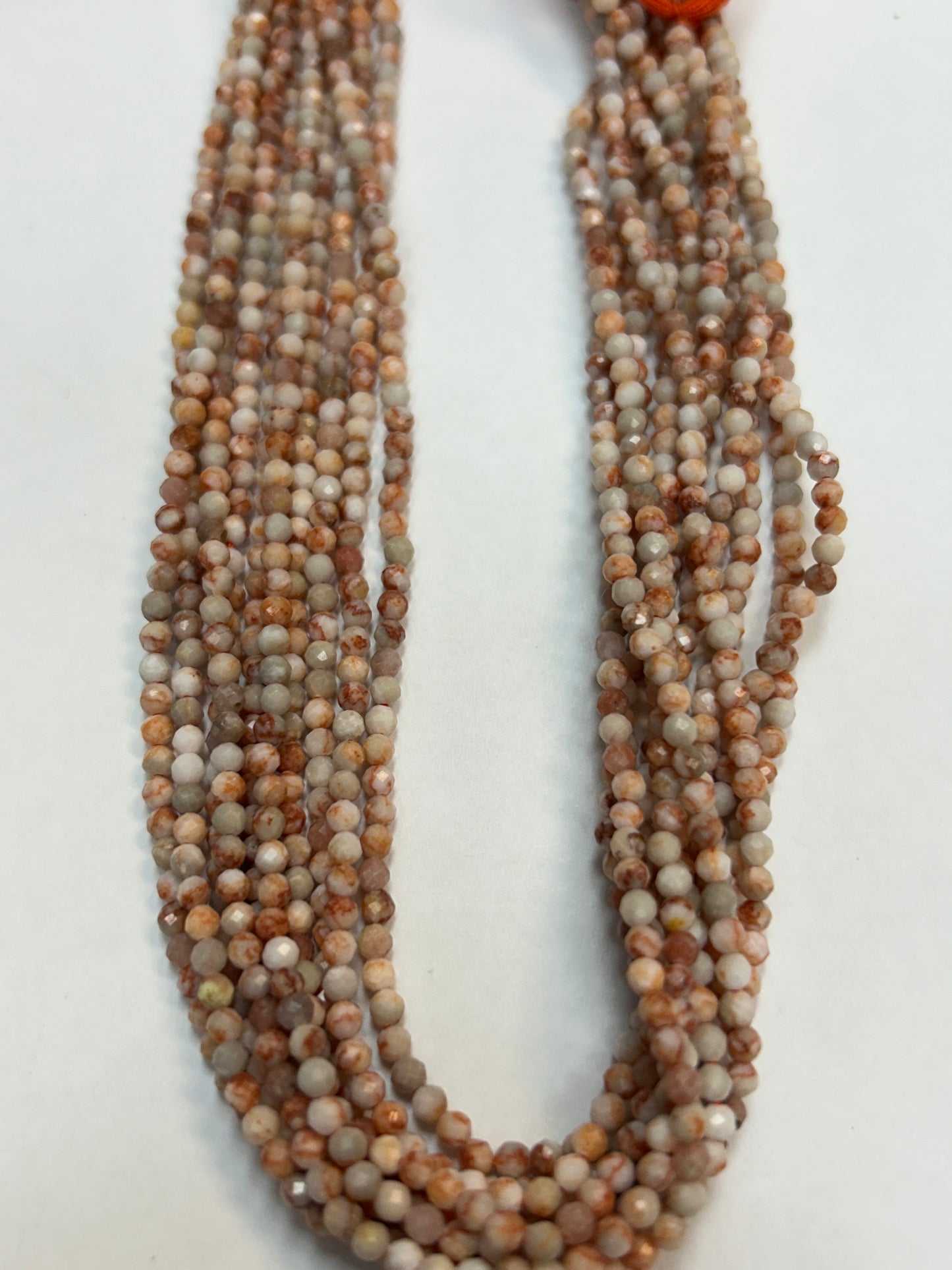 Howlite, Turquoise Howlite Reconstituted Round Faceted 3-4mm