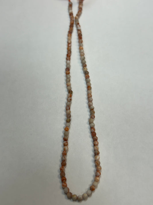 Howlite, Turquoise Howlite Reconstituted Round Faceted 3-4mm
