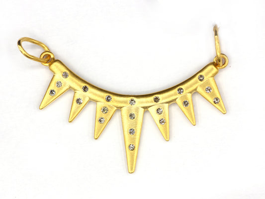 Art 14k Solid Gold Diamond Pendants.