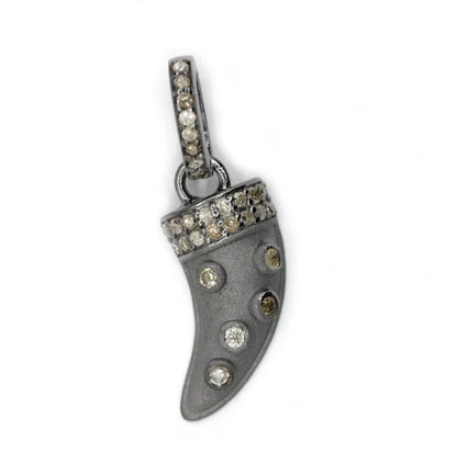 Silver Pave Diamond Pendant