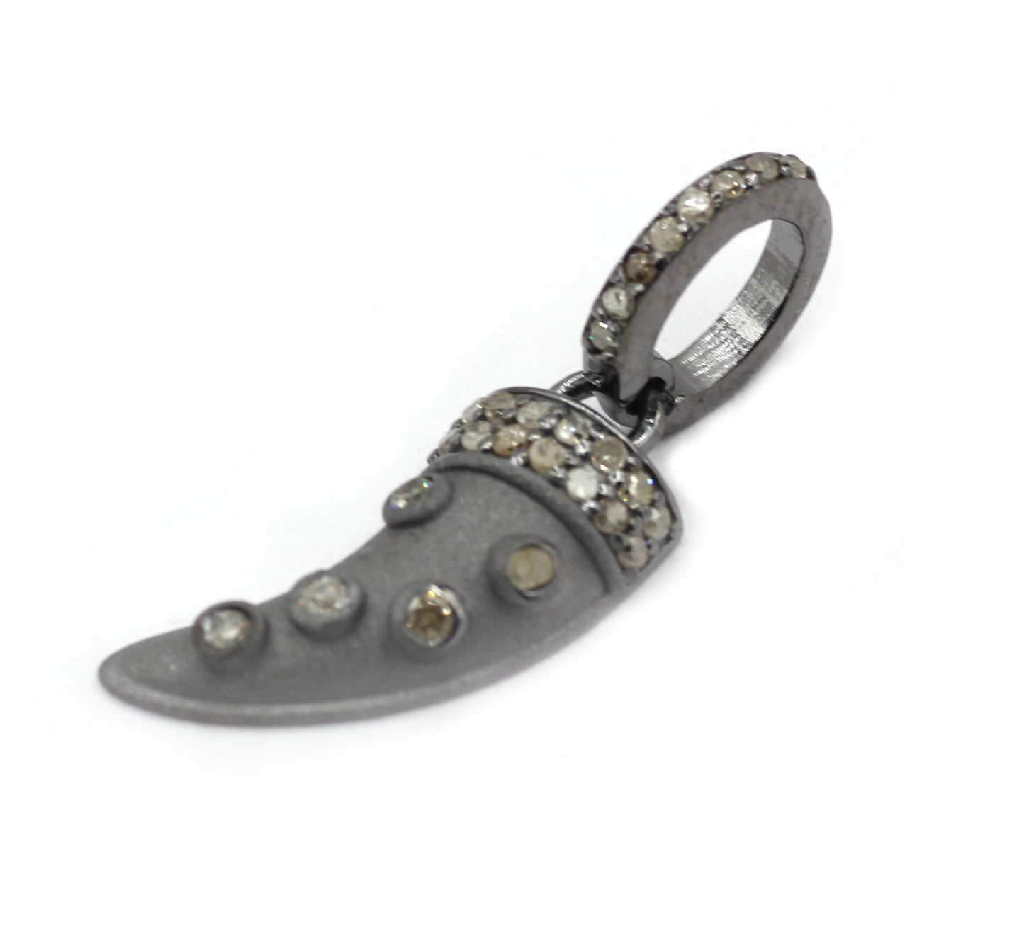 Silver Pave Diamond Pendant
