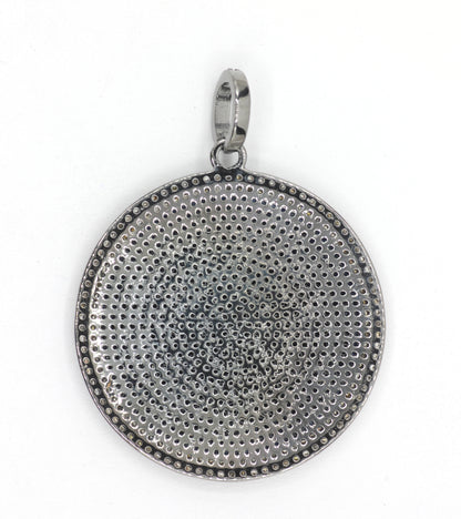 Round Pave Diamond Pendant