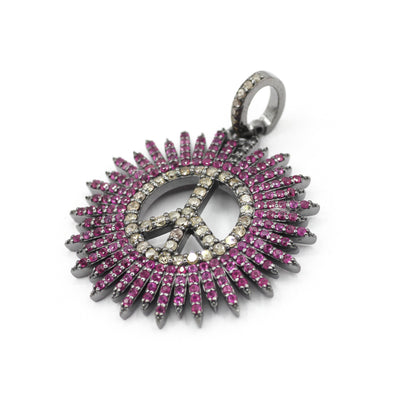 Peace Pave Diamond Pendant