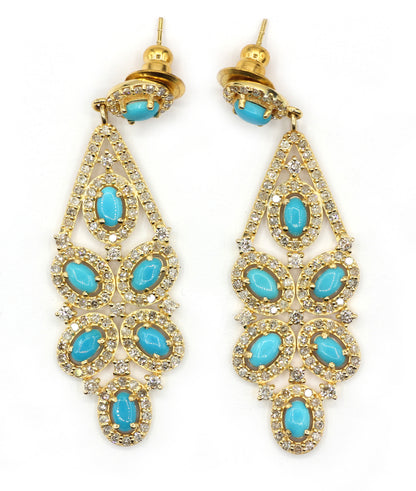 14k Solid Gold Diamond Earring