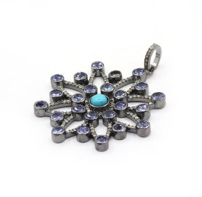 Star Pave Diamond Pendant