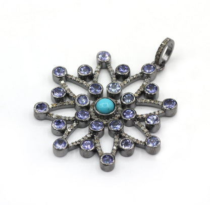 Star Pave Diamond Pendant