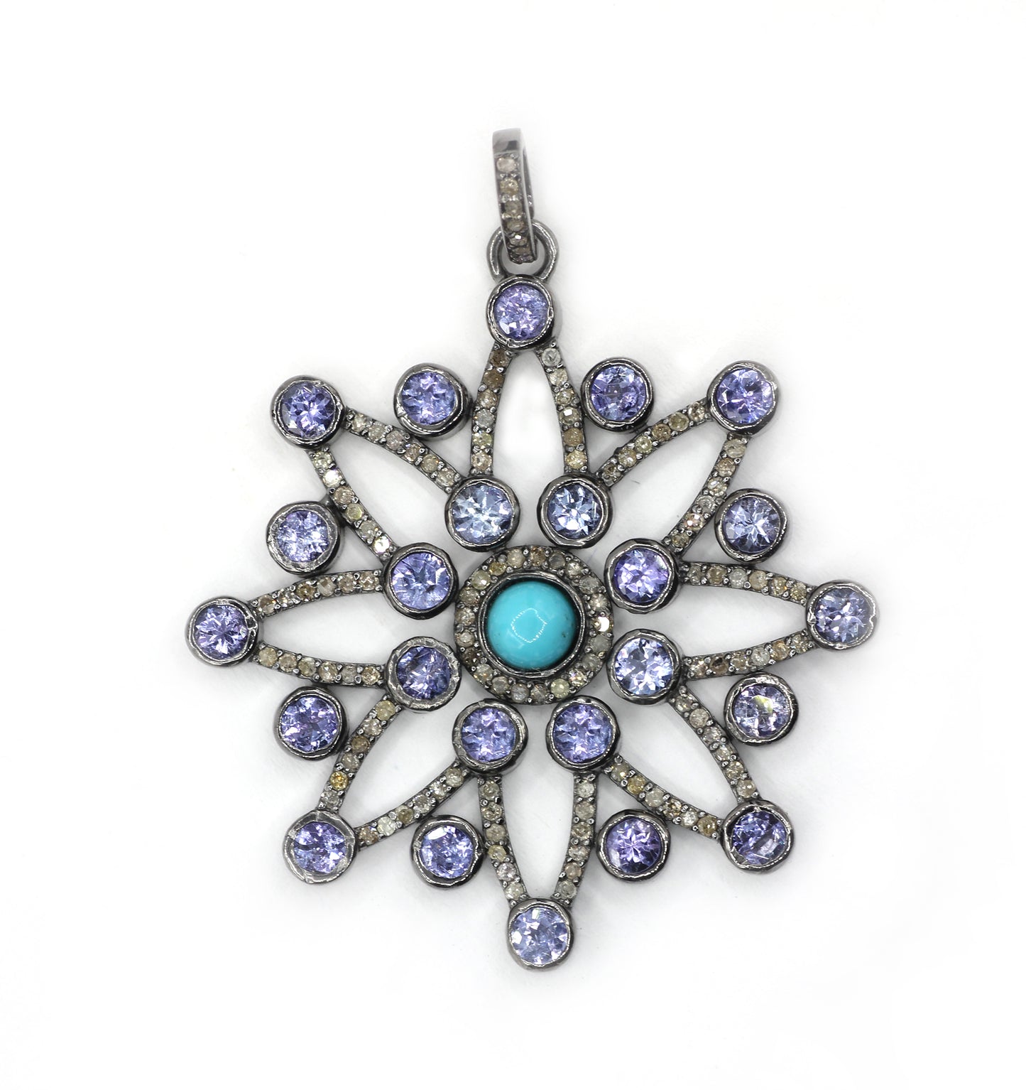 Star Pave Diamond Pendant
