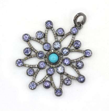 Star Pave Diamond Pendant