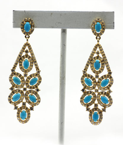 14k Solid Gold Diamond Earring