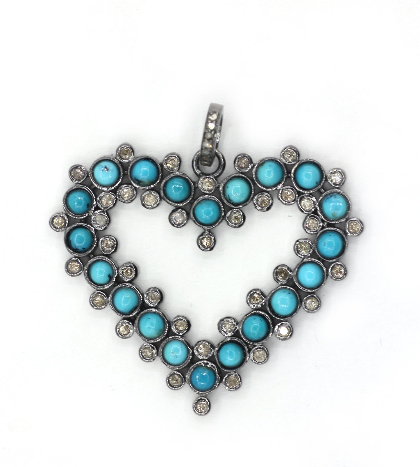 Heart Pave Diamond Pendant