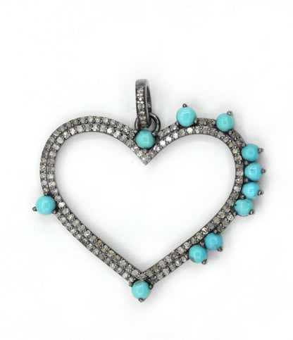 Heart Pave Diamond Pendant