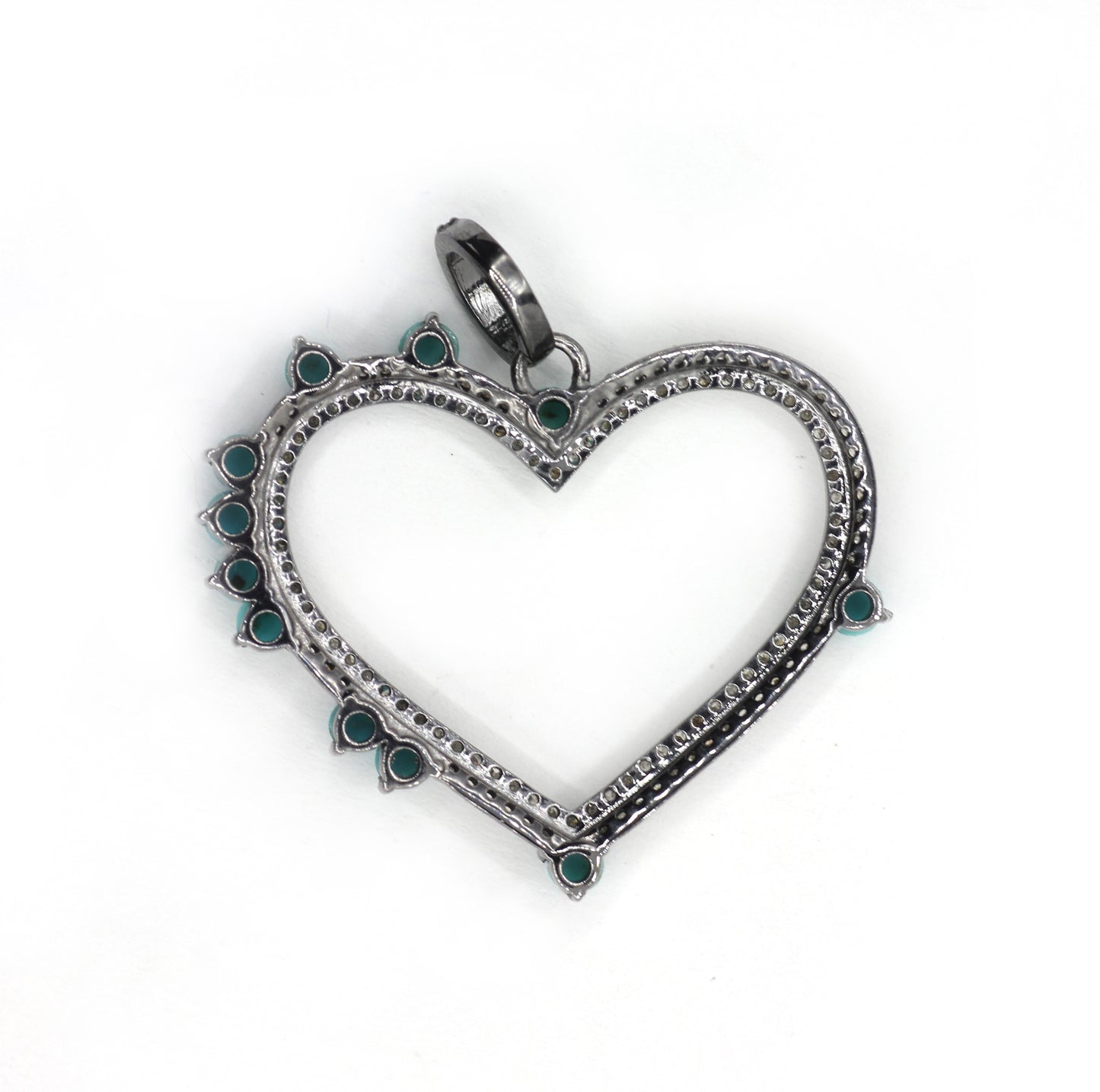 Heart Pave Diamond Pendant