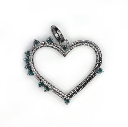 Heart Pave Diamond Pendant
