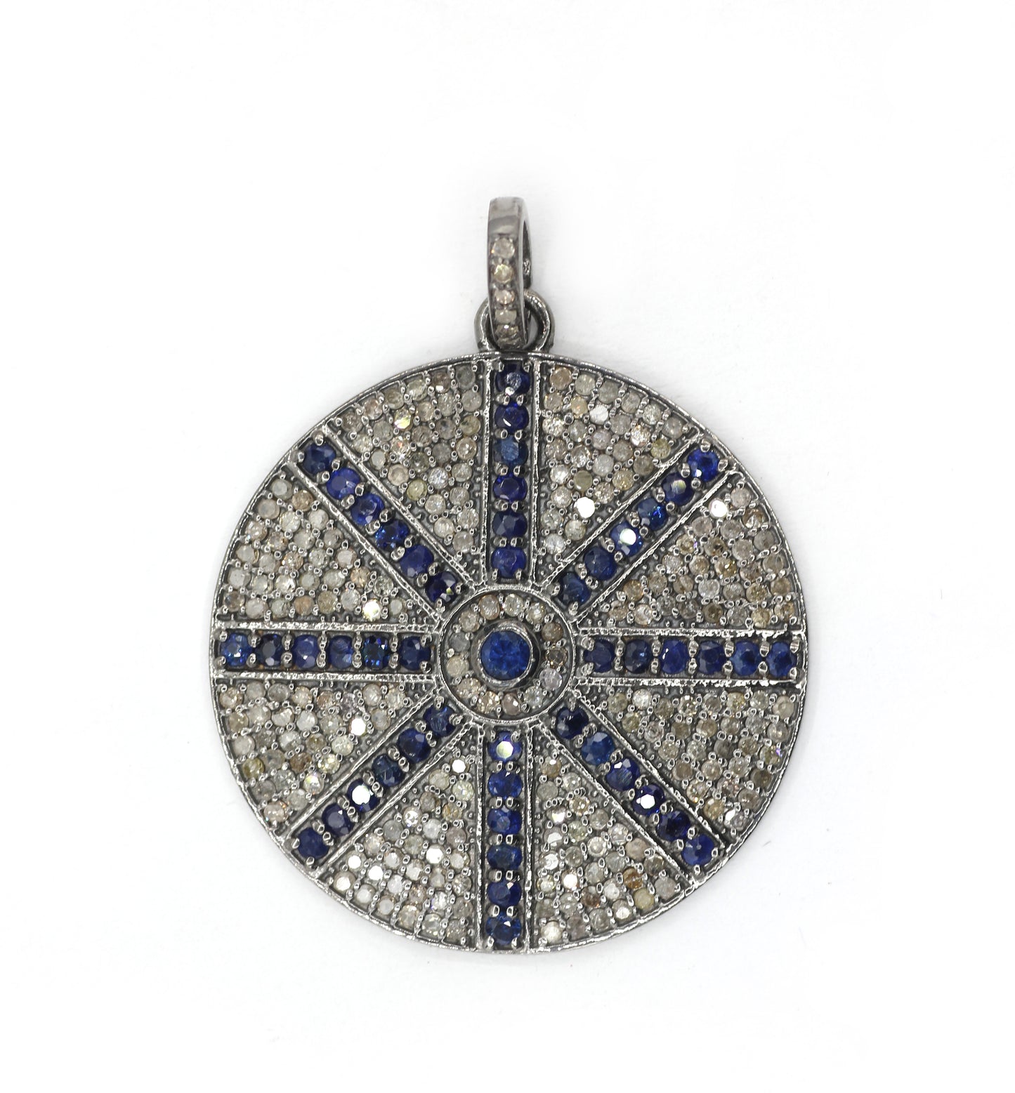 Round Pave Diamond Pendant