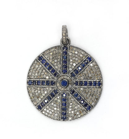 Round Pave Diamond Pendant