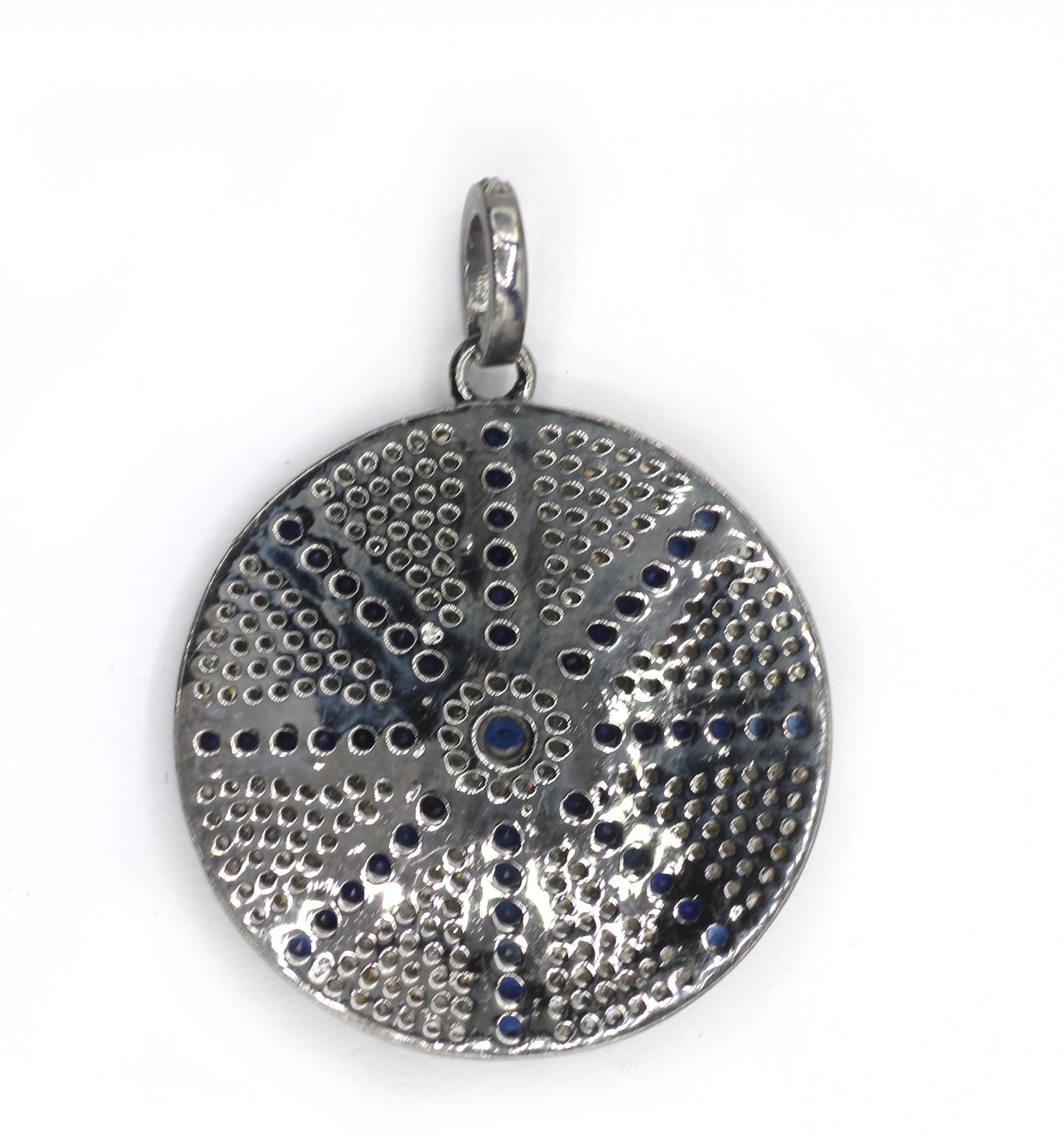 Round Pave Diamond Pendant