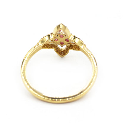 Ruby 14k Solid Gold Diamond Rings..