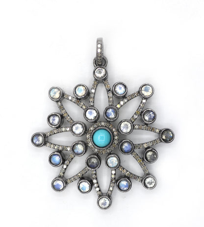 Star Pave Diamond Pendant